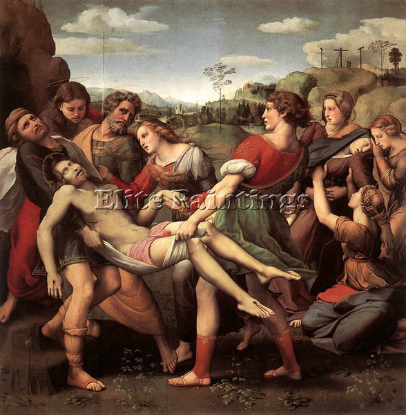 RAPHAEL THE ENTOMBMENT ARTIST PAINTING REPRODUCTION HANDMADE CANVAS REPRO WALL