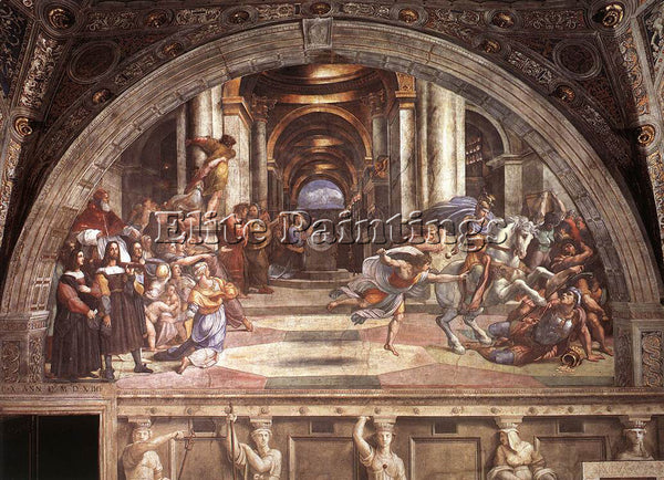 RAPHAEL THE EXPULSION OF HELIODORUS FROM THE TEMPLE ARTIST PAINTING REPRODUCTION