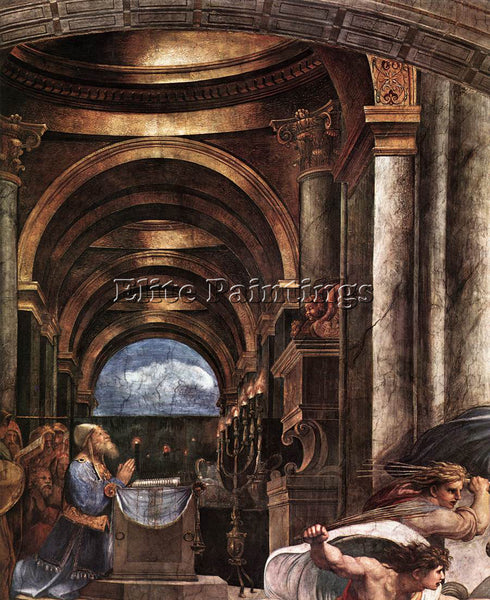 RAPHAEL THE EXPULSION OF HELIODORUS FROM THE TEMPLE DETAIL2 ARTIST PAINTING OIL