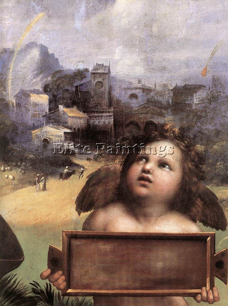 RAPHAEL THE MADONNA OF FOLIGNO DETAIL1 ARTIST PAINTING REPRODUCTION HANDMADE OIL