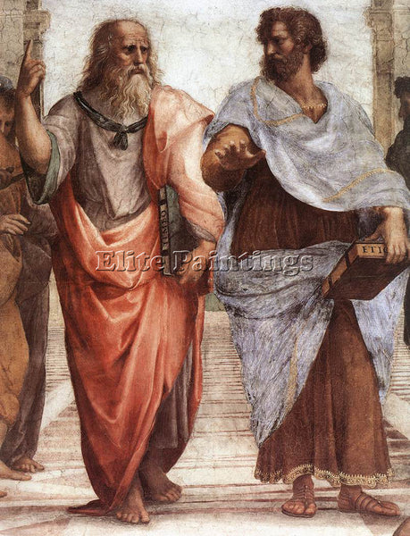 RAPHAEL THE SCHOOL OF ATHENS DETAIL1 ARTIST PAINTING REPRODUCTION HANDMADE OIL