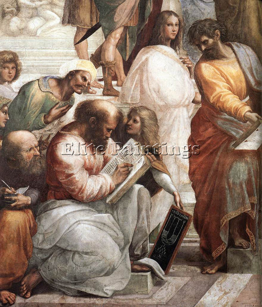 RAPHAEL THE SCHOOL OF ATHENS DETAIL4 ARTIST PAINTING REPRODUCTION HANDMADE OIL
