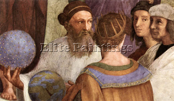 RAPHAEL THE SCHOOL OF ATHENS DETAIL6 ARTIST PAINTING REPRODUCTION HANDMADE OIL