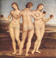 RAPHAEL THE THREE GRACES ARTIST PAINTING REPRODUCTION HANDMADE CANVAS REPRO WALL