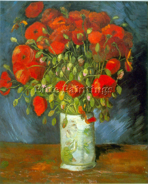 VAN GOGH RED POPPIES ARTIST PAINTING REPRODUCTION HANDMADE OIL CANVAS REPRO WALL