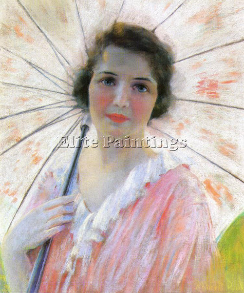 ROBERT REID LADY WITH A PARASOL ARTIST PAINTING REPRODUCTION HANDMADE OIL CANVAS
