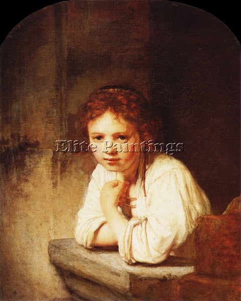 REMBRANDT 45GIRL ARTIST PAINTING REPRODUCTION HANDMADE OIL CANVAS REPRO WALL ART