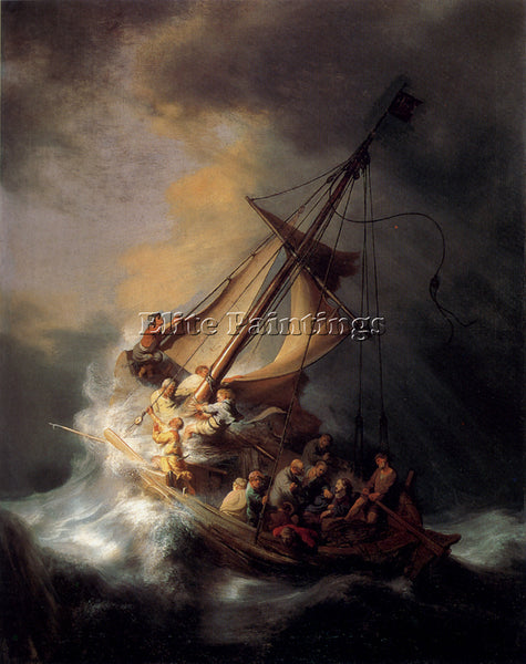 REMBRANDT CHRIST IN THE STORM ON THE SEA OF GALILEE ARTIST PAINTING REPRODUCTION