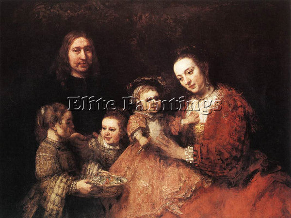 REMBRANDT FAMILY GROUP ARTIST PAINTING REPRODUCTION HANDMADE CANVAS REPRO WALL