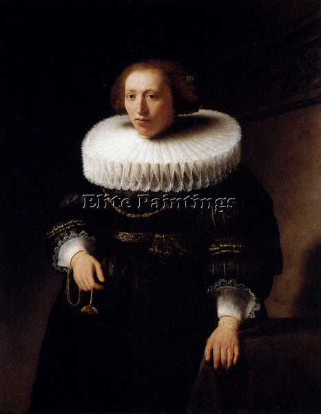 REMBRANDT PORTRAIT OF A WOMAN ARTIST PAINTING REPRODUCTION HANDMADE CANVAS REPRO