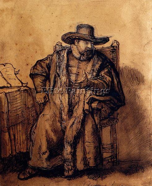 REMBRANDT PORTRAIT OF CORNELIS CLAESZ 1640 ARTIST PAINTING REPRODUCTION HANDMADE