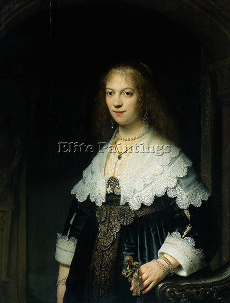 REMBRANDT PORTRAIT OF MARIA TRIP 1639 ARTIST PAINTING REPRODUCTION HANDMADE OIL