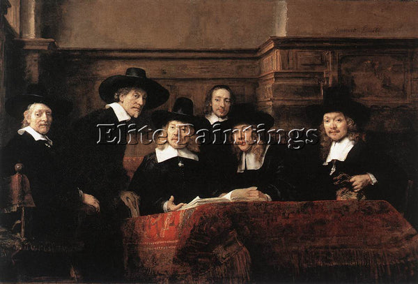 REMBRANDT SAMPLING OFFICIALS OF THE DRAPERS GUILD ARTIST PAINTING REPRODUCTION