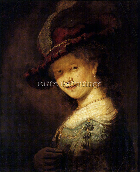 REMBRANDT SASKIA LAUGHING ARTIST PAINTING REPRODUCTION HANDMADE OIL CANVAS REPRO