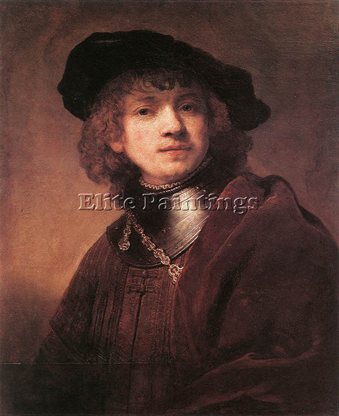 REMBRANDT SELF PORTRAIT AS A YOUNG MAN 1634 ARTIST PAINTING HANDMADE OIL CANVAS