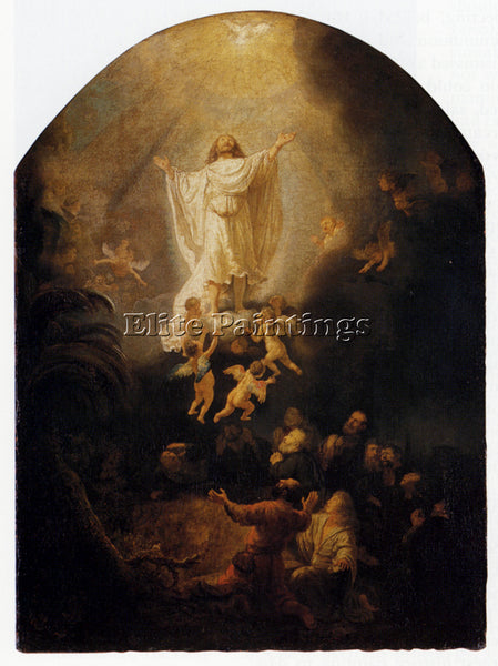 REMBRANDT THE ASCENSION OF CHRIST ARTIST PAINTING REPRODUCTION HANDMADE OIL DECO