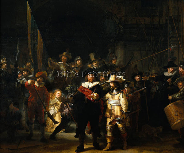 REMBRANDT COMPANY FRANS BANNING COCQ WILLEM VAN RUYTENBURCH NIGHT WATCH PAINTING