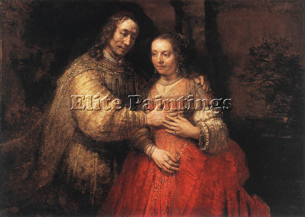 REMBRANDT THE JEWISH BRIDE ARTIST PAINTING REPRODUCTION HANDMADE OIL CANVAS DECO