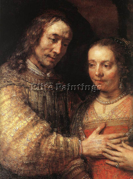 REMBRANDT THE JEWISH BRIDE DETAIL1 ARTIST PAINTING REPRODUCTION HANDMADE OIL ART