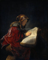 REMBRANDT THE PROPHETESS ANNA KNOWN AS S MOTHER  ARTIST PAINTING HANDMADE CANVAS