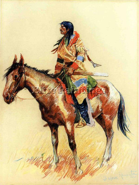 FREDERIC REMINGTON A BREED ARTIST PAINTING REPRODUCTION HANDMADE OIL CANVAS DECO