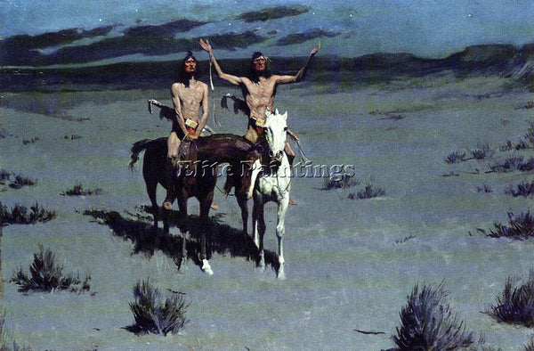 FREDERIC REMINGTON PRETTY MOTHER OF THE NIGHT ARTIST PAINTING REPRODUCTION OIL