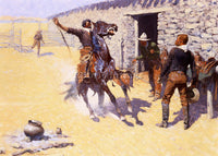FREDERIC REMINGTON THE APACHES! ARTIST PAINTING REPRODUCTION HANDMADE OIL CANVAS
