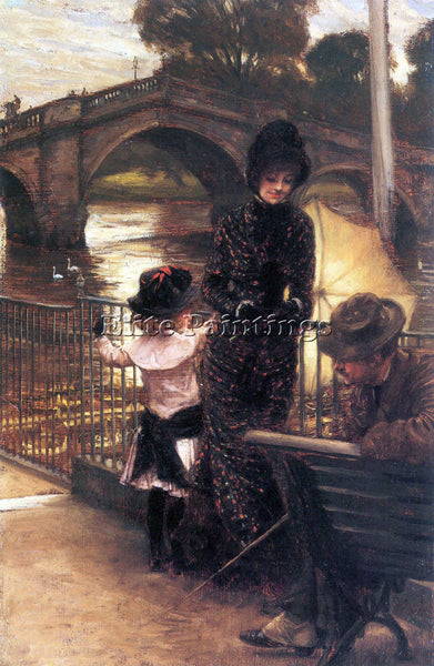 TISSOT RICHMOND ON THE THAMES ARTIST PAINTING REPRODUCTION HANDMADE CANVAS REPRO