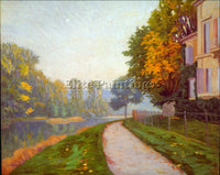CAILLEBOTTE RIVERBANK ARTIST PAINTING REPRODUCTION HANDMADE OIL CANVAS REPRO ART