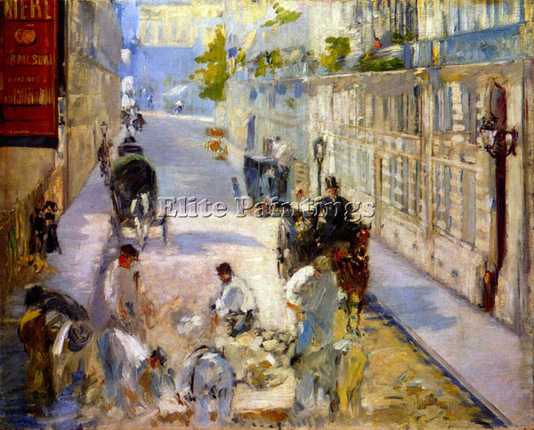 MANET ROAD WORKERS RUE DE BERNE ARTIST PAINTING REPRODUCTION HANDMADE OIL CANVAS