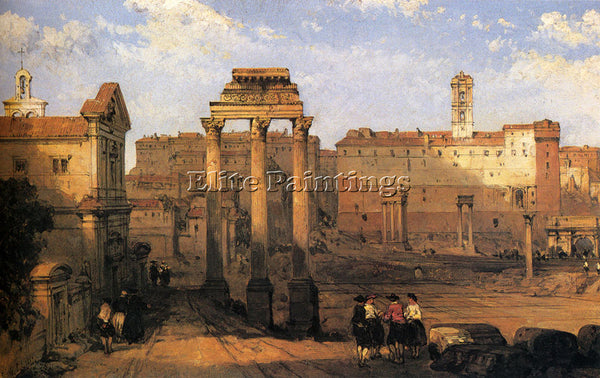 DAVID ROBERTS THE FORUM ROME ARTIST PAINTING REPRODUCTION HANDMADE CANVAS REPRO