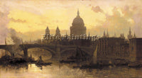 DAVID ROBERTS ST PAULS FROM THE THAMES LOOKING WEST ARTIST PAINTING REPRODUCTION