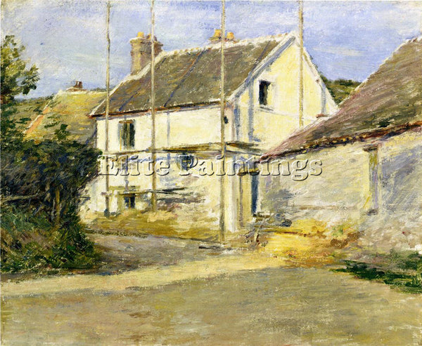 THEODORE ROBINSON HOUSE WITH SCAFFOLDING ARTIST PAINTING REPRODUCTION HANDMADE