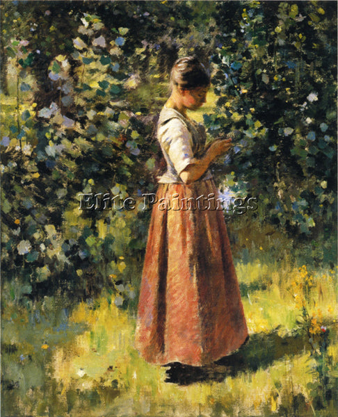 THEODORE ROBINSON IN THE GROVE ARTIST PAINTING REPRODUCTION HANDMADE OIL CANVAS