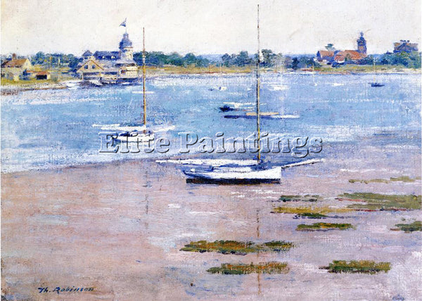 THEODORE ROBINSON LOW TIDE ARTIST PAINTING REPRODUCTION HANDMADE OIL CANVAS DECO