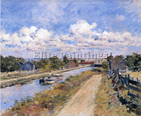 THEODORE ROBINSON ON THE CANAL OF PORT BEN SERIES ARTIST PAINTING REPRODUCTION