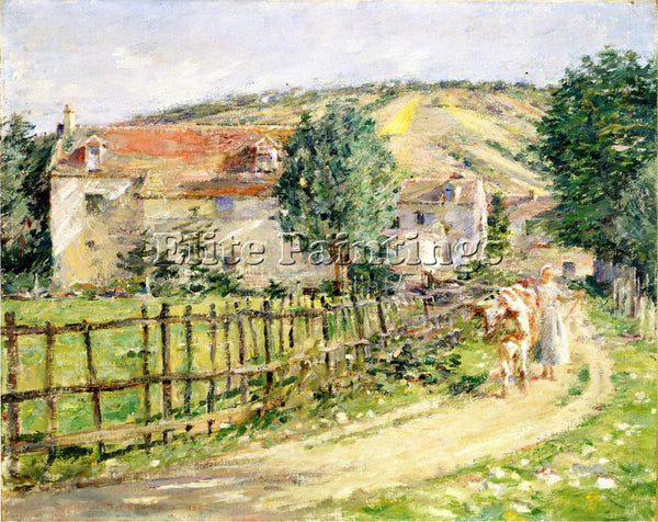 THEODORE ROBINSON ROAD BY THE MILL ARTIST PAINTING REPRODUCTION HANDMADE OIL ART