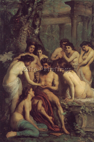 FRENCH RODOLPH JULIAN PAN ARTIST PAINTING REPRODUCTION HANDMADE OIL CANVAS REPRO