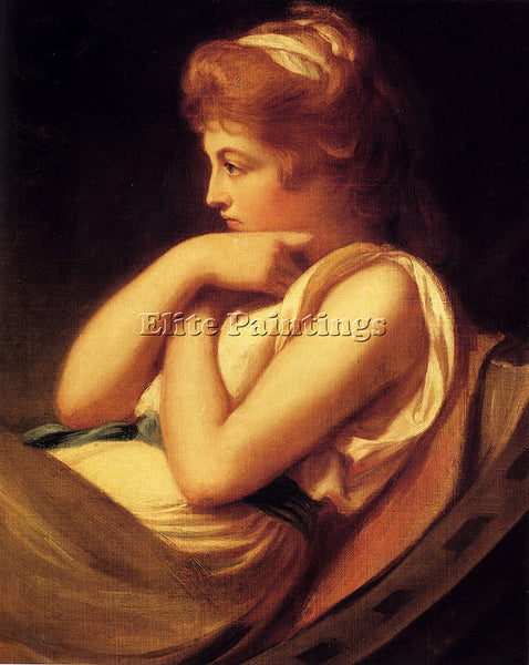 GEORGE ROMNEY SERENA IN CONTEMPLATION ARTIST PAINTING REPRODUCTION HANDMADE OIL
