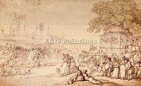 THOMAS ROWLANDSON CAPTAIN BARCLAYS RALLY MATCH ARTIST PAINTING REPRODUCTION OIL