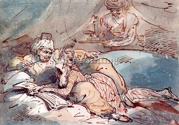 THOMAS ROWLANDSON ROWLANSON THOMAS LOVE IN THE EAST ARTIST PAINTING REPRODUCTION