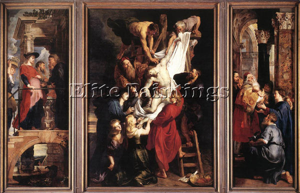 PETER PAUL RUBENS DESCENT FROM THE CROSS 1 ARTIST PAINTING REPRODUCTION HANDMADE