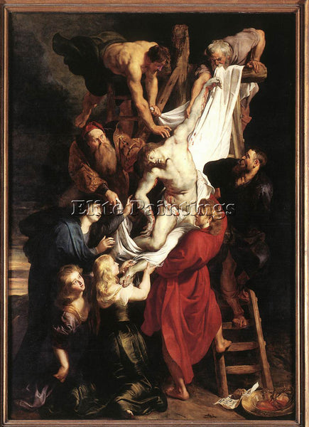 PETER PAUL RUBENS DESCENT FROM THE CROSS DETAIL CENTRE PANEL ARTIST PAINTING OIL