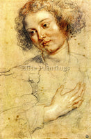 PETER PAUL RUBENS HEAD AND RIGHT HAND OF A WOMAN ARTIST PAINTING HANDMADE CANVAS