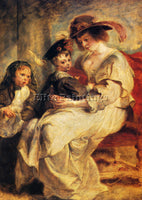 RUBENS HELENE FOURMENT WITH TWO HER CHILDREN CLAIRE JEANNE AND FRANCOIS PAINTING