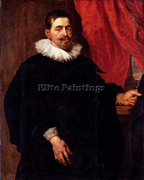 PETER PAUL RUBENS PORTRAIT OF A MAN PROBABLY PETER VAN HECKE ARTIST PAINTING OIL