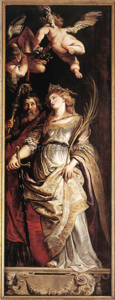 PETER RUBENS RAISING OF THE CROSS STS ELIGIUS AND CATHERINE ARTIST PAINTING OIL
