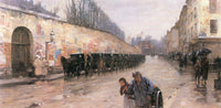 HASSAM RUE BONAPARTE ARTIST PAINTING REPRODUCTION HANDMADE OIL CANVAS REPRO WALL