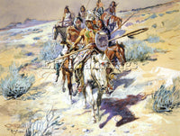 CHARLES RUSSELL RETURN OF THE WARRIORS ARTIST PAINTING REPRODUCTION HANDMADE OIL