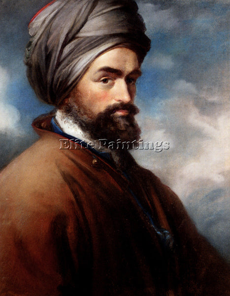JOHN RUSSELL PORTRAIT OF A TURK ARTIST PAINTING REPRODUCTION HANDMADE OIL CANVAS